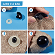 PandaHall Elite 20 Sets Plastic Craft Eyes for Doll Making KY-PH0001-81-4