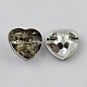 1-Hoyo Taiwán acrílico diamante de imitación botones del corazón BUTT-F017-18mm-19-2