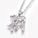 304 Stainless Steel Pendant Necklaces NJEW-O108-19P-1