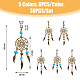 SUPERFINDINGS 5 Colors 30PCS Dream Catcher Charms Woven Web Pendants with Lobster Claw Clasps Woven Net Charms with Feather Alloy Pendants with with Gemstone Beads for Jewelry Keyrings Making HJEW-AB00526-2