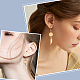 6 paires de boucles d'oreilles en forme de dôme en verre transparent blanc de 6 couleurs EJEW-AB00013-6