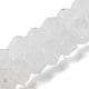Brins de perles rondes coupées en étoile de cristal de quartz naturel G-M418-C18-01-2