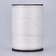 平らなワックス糸ストリング  マイクロマクラメコード  革縫い用  ホワイト  0.8mm  約109.36ヤード（100m）/ロール YC-P003-A15-1