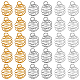 Creatcabin 108 Uds. 3 colores colgantes de jaula de cuentas en espiral de acero inoxidable STAS-CN0001-59-1