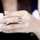 Модный латунь широкий полоса палец кольца для женщин RJEW-BB01400-7S-5