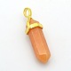 Natural Bullet Gemstone Double Terminated Pointed Pendants G-N0121-11-2