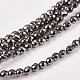 Electroplate Non-magnetic Synthetic Hematite Beads Strands G-J169B-2mm-07-1