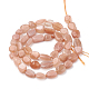 Chapelets de perles de sunstone naturelle naturelles G-T064-32-2