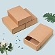 クラフト紙引き出し折りたたみボックス  引き出しボックス  長方形  長方形  バリーウッド  27.2x19.2x8.2cm  インナー：25x17x8センチメートル CON-WH0028-02B-1
