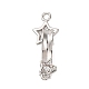 Замки из латуни с микропейвом и прозрачным фианитом KK-C075-27P-1