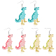 Anattasoul 3 paia 3 colori orecchini pendenti in acrilico con dinosauro e tacchi alti EJEW-AN0002-79-1