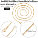 Beebeecraft 6Pcs Brass Snake Chain Necklaces Set for Men Women MAK-BBC0001-07-2