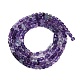 Mèches de perles de fluorite violet naturel&nbsp;G-P553-E02-01-3