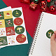 Craspire 120 pz etichette adesive natalizie rettangolo da 1.5 pollici laser oro rotondo adesivi per etichette di buon natale autoadesivi sigilli busta di natale adesivi natalizi per la decorazione sacchetto di carta da regalo del partito DIY-WH0308-333-4