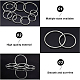 BENECREAT 28Pcs 4 Style Alloy Linking Rings FIND-BC0003-33-4