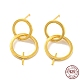 Doppi anelli 925 orecchino pendente in argento sterling STER-Q192-27G-1