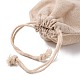 コットンラッピングポーチ巾着袋  ギフトサシェバッグ  モスリンバッグ再利用可能なティーバッグ  小麦  11x9.5cm ABAG-R011-10x12-4