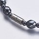 Colliers de perles en hématite synthétique sans magnétiques NJEW-K096-03C-3