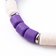 Handgefertigte Stretch-Armbänder aus Polymer Clay Heishi Perlen BJEW-JB06144-04-2