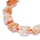 Chapelets de perles de sunstone naturelle naturelles G-O170-124-3