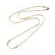 Ionenplattierung (IP) 304 Edelstahl-Halskette mit Fischgrätenmuster für Männer und Frauen NJEW-E076-04A-G-1