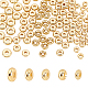 PandaHall 200pcs Golden Disc Heishi Spacer Beads Brass Flat Round Disc Rondelle Spacer Beads Metal Beads Spacers for Heishi Clay Beads Jewelry Making KK-PH0001-39G-NF-1