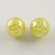 Couleur ab crépitement transparente acrylique perles rondes CACR-S006-07-1