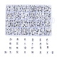 Perline mestiere acrilico, stile alfabeto, foro orizzontale, cubo, lettera a ~ z, 6x6x6mm, Foro: 3 mm, circa 934 pc / scatola