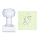 アクリルスタンプ  DIY石鹸型用品  長方形  顔模様  スタンプ模様：35x20mm DIY-WH0350-097-1