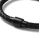 Кожаный плетеный браслет на круглом шнуре BJEW-F460-06EB-3