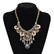 Fashion Women Jewelry Zinc Alloy Glass Rhinestone Bib Statement Choker Collar Necklaces NJEW-BB15125-E-7