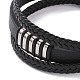 Microfiber Multi-strand Bracelets BJEW-P278-02-3