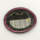 DIY Costume Accessories Flat Round Facial Expression Fabric Scrapbook Clothes Patch Stickers Computerized Embroidery AJEW-Q096-M02-3