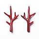 オペークアクリルパーツ  サンゴの枝の形  暗赤色  76~78x43~44x6~7mm  穴：2mm SACR-P065-F10-2