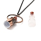 304 Stainless Steel Openable Perfume Bottle Pendant Necklaces NJEW-I239-05R-4