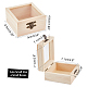 Nbeads 4 pieza caja de madera sin pintar OBOX-NB0001-04-2