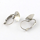 Smooth Surface 304 Stainless Steel Leverback Earring Findings STAS-R063-102-1