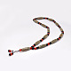 Colliers avec perles en agate tibétaine naturelle à bijoux bouddhistes NJEW-F131-20-2