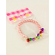 Mode imitation acrylique perles bracelets élastiques pour les enfants BJEW-JB01056-04-2