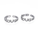 304 anello a polsino aperto con scritta Love in acciaio inossidabile per donna RJEW-S405-262P-1