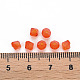 透明なアクリルビーズ  多面カット  双円錐形  レッドオレンジ  5x4.5mm  穴：1.2mm  約12160個/500g MACR-S373-84-B07-4