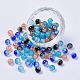 Perles de verre craquelé peintes au four et peintes au four CCG-X0010-11-8mm-1