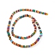 Brins de perles de coquille d'eau douce naturelles de couleur arc-en-ciel SHEL-M018-08A-2