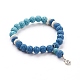 Natural Lava Rock Beads Stretch Charm Bracelets BJEW-E376-01C-2