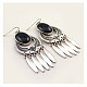 Fashion Alloy Leaf Pendant Chandelier Earrings EJEW-N0020-011A-02-1