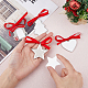 SUPERFINDINGS 8 Sets 8 Styles Christmas Theme Sublimation Blank Alloy Photo Frame Pendant Hot Transfer Printing Sublimation Hanging Decoration for Christmas Party Decor DIY-FH0005-64-3