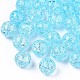 Brins de perles rondes acryliques craquelées transparentes X-CCG-R002-12mm-04-3