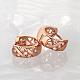Gorgeous Ring Brass Cubic Zirconia Hoop Earrings EJEW-BB06763-RG-3