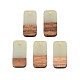 Two-tone Transparent Resin & Walnut Wood Pendants RESI-S384-008A-B05-3