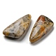 天然石クレイジーアゲートペンダント  三角形  46x21~23x8.5~9mm  穴：1.5mm G-M405-09-02-2